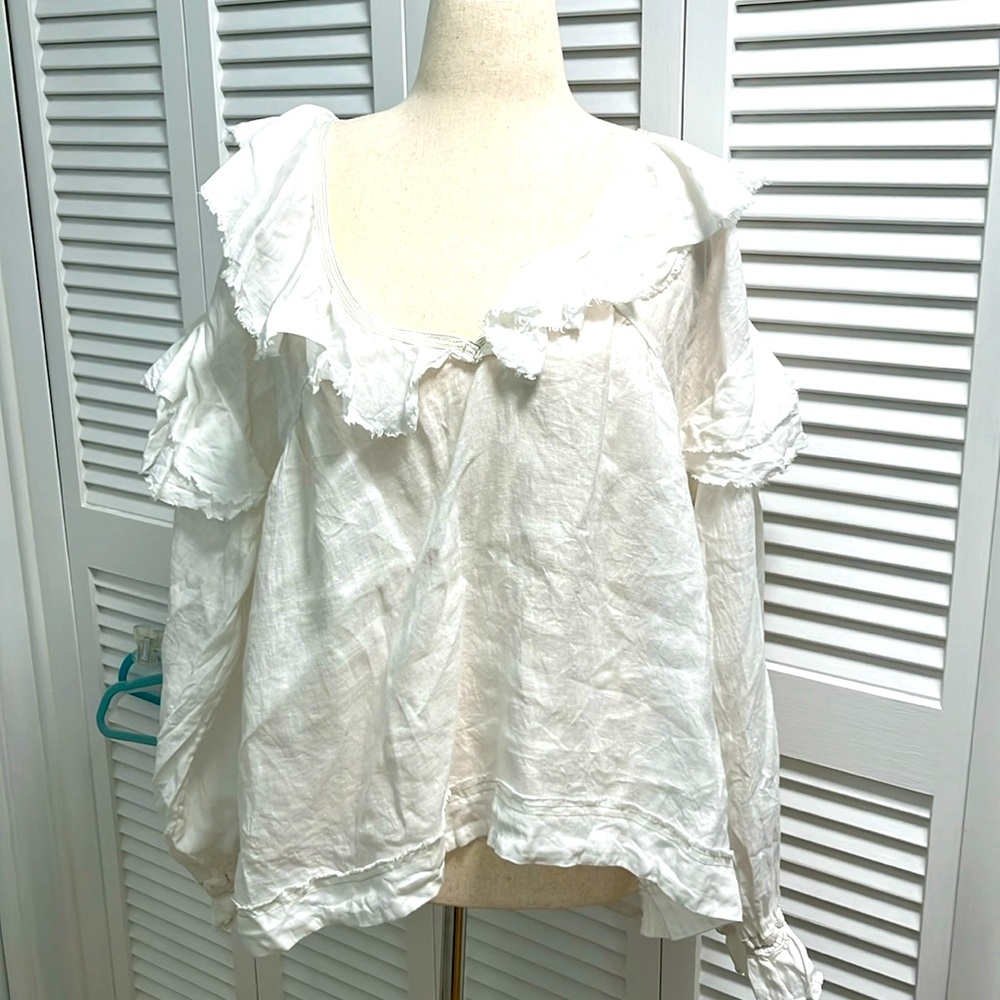 We The Free white linen oversize tunic L